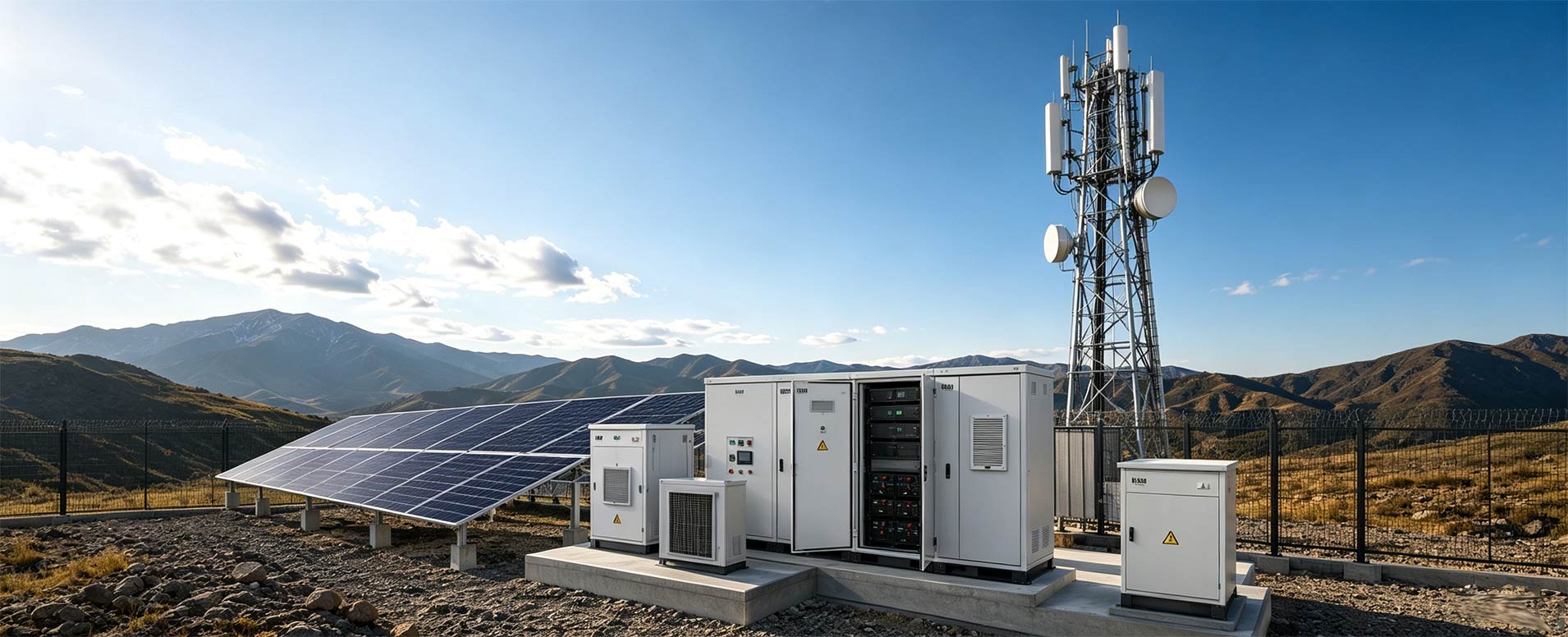 Solução híbrida de energia para sites de telecomunicações