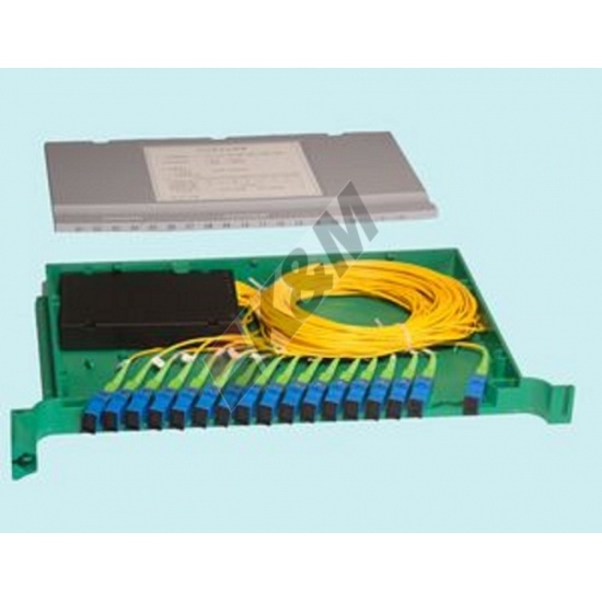 Instalação modular 1 x 16 Bandeja tipo fibra ótica divisor